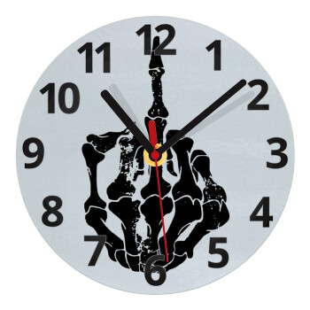 Middle finger, Ρολόι τοίχου γυάλινο (20cm)