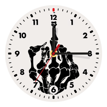 Middle finger, Wooden wall clock (20cm)