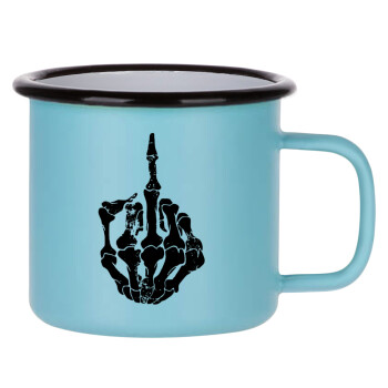 Middle finger, Κούπα Μεταλλική εμαγιέ ΜΑΤ σιέλ 360ml