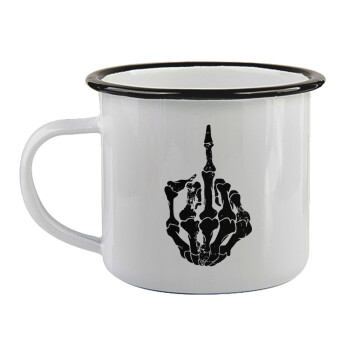 Middle finger, Κούπα εμαγιέ με μαύρο χείλος 360ml