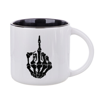 Middle finger, Κούπα κεραμική 400ml Λευκή/Μαύρη