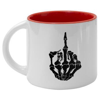Middle finger, Κούπα κεραμική 400ml Λευκή/Κόκκινη