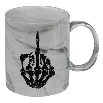 Middle finger, Mug ceramic marble style, 330ml