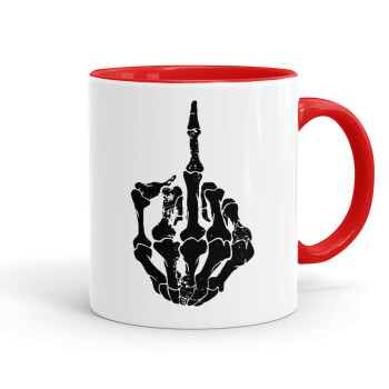 Middle finger, Mug colored red, ceramic, 330ml