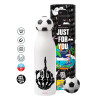 Soccer Metal mug thermos, double wall, 550ml