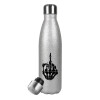 Metallic Glitter Silver Thermos Flask (Stainless steel), double-walled, 500ml
