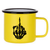 Metallic enamel MATT Yellow cup 360ml