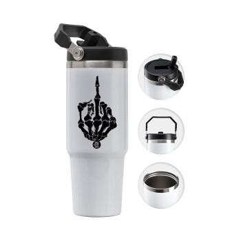 Middle finger, 30oz stainless Steel Tumbler with Handle
