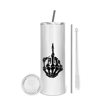 Middle finger, Tumbler stainless steel 600ml, with metal straw & cleaning brush