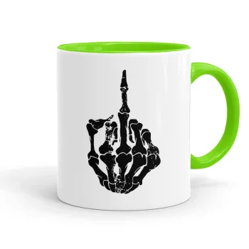 Middle finger, Κούπα χρωματιστή βεραμάν, κεραμική, 330ml