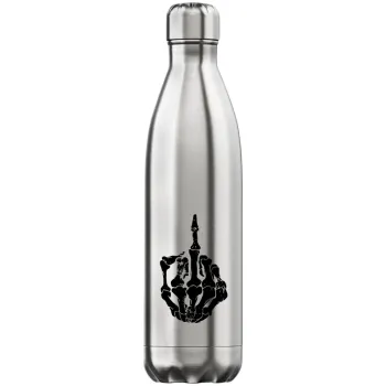 Middle finger, Μεταλλικό παγούρι θερμός Inox (Stainless steel), διπλού τοιχώματος, 750ml