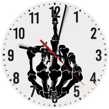 Middle finger, Ρολόι τοίχου ξύλινο (30cm)