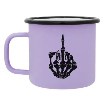 Middle finger, Κούπα Μεταλλική εμαγιέ ΜΑΤ Light Pastel Purple 360ml