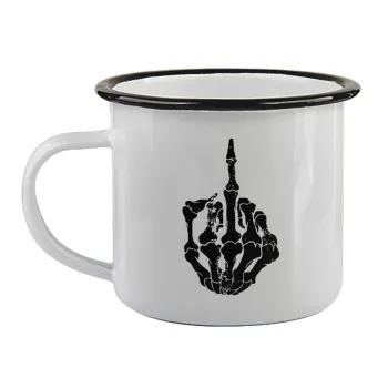 Middle finger, Κούπα εμαγιέ με μαύρο χείλος 360ml