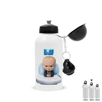 The boss baby, Metal water bottle, White, aluminum 500ml