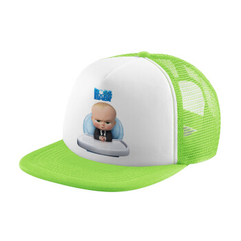 The boss baby, Καπέλο Soft Trucker με Δίχτυ Πράσινο/Λευκό