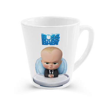 The boss baby, Κούπα κωνική Latte Λευκή, κεραμική, 300ml