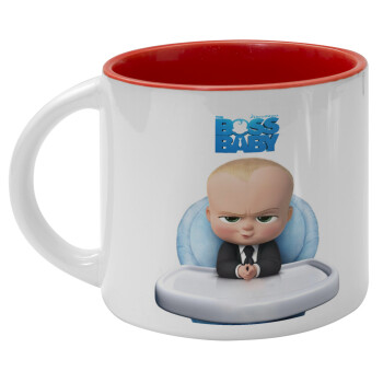 The boss baby, Κούπα κεραμική 400ml Λευκή/Κόκκινη