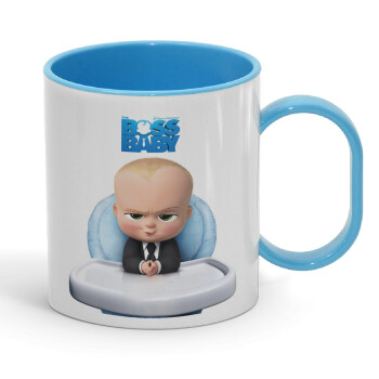 The boss baby, Κούπα (πλαστική) (BPA-FREE) Polymer Μπλε για παιδιά, 330ml