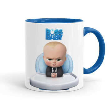 The boss baby, Mug colored blue, ceramic, 330ml