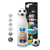 Soccer Metal mug thermos, double wall, 550ml