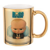 Mug ceramic, gold mirror, 330ml