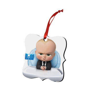 The boss baby, Στολίδι Χριστουγεννιάτικο στολίδι polygon ξύλινο 7.5cm