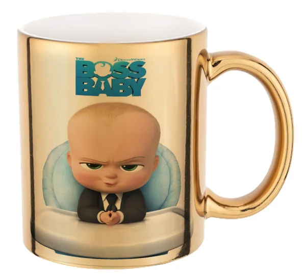 The boss baby — Mug ceramic, gold mirror, 330ml