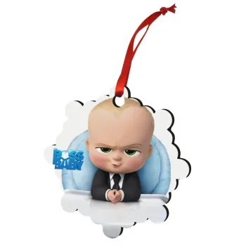 The boss baby, Christmas ornament snowflake wooden 7.5cm