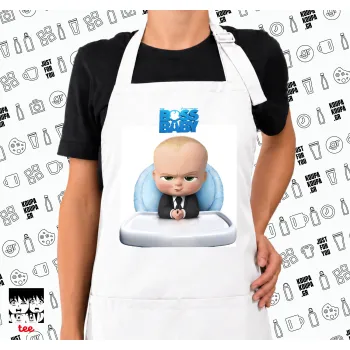 The boss baby, Ποδιά μακριά Σεφ ολόσωμη με τσέπες white (ΕΝΗΛΙΚΩΝ)