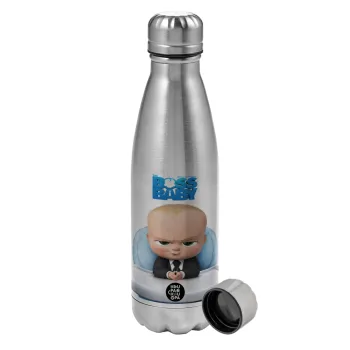The boss baby, Metallic water bottle, stainless steel, 750ml