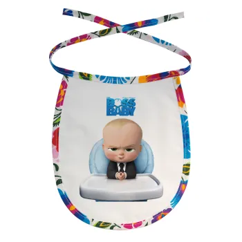 The boss baby, Σαλιάρα μωρού αλέκιαστη με κορδόνι Χρωματιστή