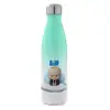 Μεταλλικό παγούρι θερμός Πράσινο/Λευκό (Stainless steel), διπλού τοιχώματος, 500ml