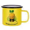 Metallic enamel MATT Yellow cup 360ml