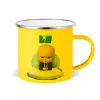 Yellow Enamel Metallic Cup 360ml