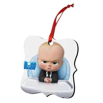 The boss baby, Στολίδι Χριστουγεννιάτικο στολίδι polygon ξύλινο 7.5cm