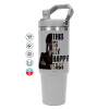 GREY color, 890ml (30oz) stainless Steel Tumbler with Handle
