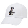 Adult Baseball Cap White 5-panel (POLYESTER, ADULT, UNISEX, ONE SIZE)