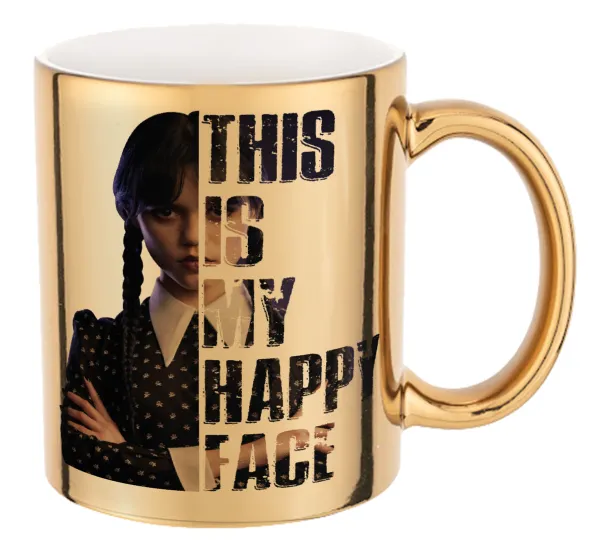 Wednesday — Mug ceramic, gold mirror, 330ml