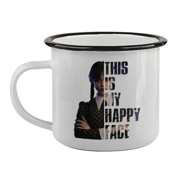 Wednesday — Enamel mug with black rim, 360ml