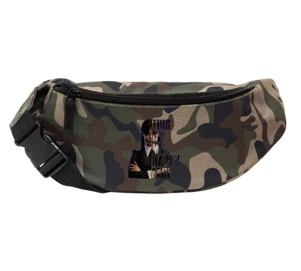 Wednesday — Unisex waist bag (banana) in Jungle camouflage color with 2 pockets