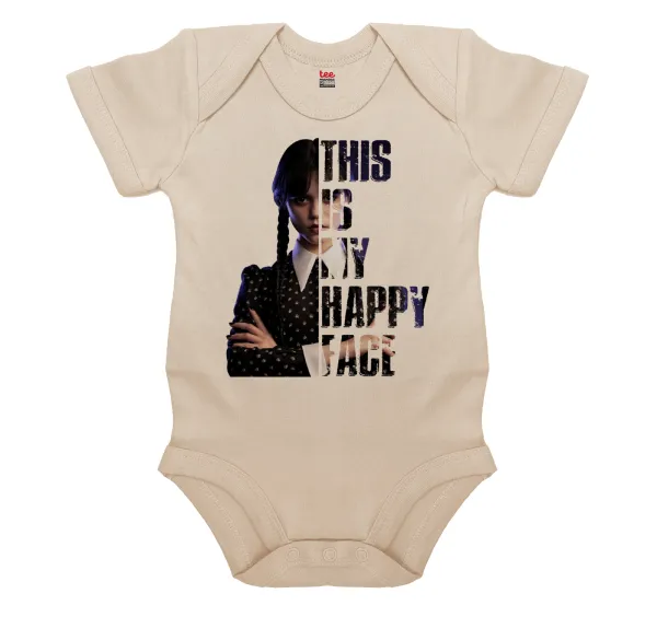 Wednesday — Short-sleeve baby bodysuit, 0-18 months, natural (ecru), 100% organic cotton