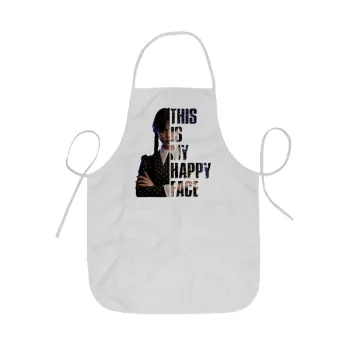 Wednesday, This is my happy face, Ποδιά Σεφ ολόσωμη κοντή  Παιδική (44x62cm)