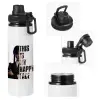 Metal water bottle with safety cap, aluminum 850ml