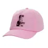 Καπέλο Ενηλίκων Baseball, 100% Βαμβακερό,  ΡΟΖ (ΒΑΜΒΑΚΕΡΟ, ΕΝΗΛΙΚΩΝ, UNISEX, ONE SIZE)