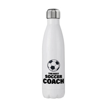 The best soccer Coach, Μεταλλικό παγούρι θερμός (Stainless steel), διπλού τοιχώματος, 750ml