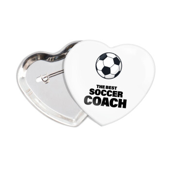The best soccer Coach, Κονκάρδα παραμάνα καρδιά (57x52mm)