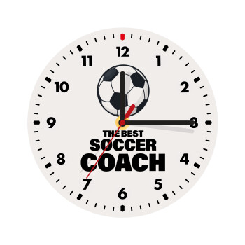 The best soccer Coach, Wooden wall clock (20cm)