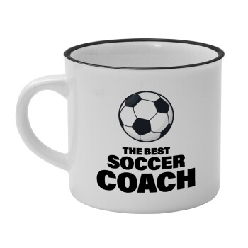 The best soccer Coach, Κούπα κεραμική vintage Λευκή/Μαύρη 230ml