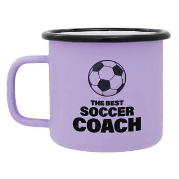 The best soccer Coach, Κούπα Μεταλλική εμαγιέ ΜΑΤ Light Pastel Purple 360ml